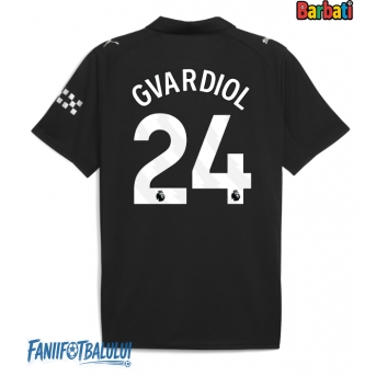 Manchester City Josko Gvardiol #24 Tricou Fotbal Replică 2025-26 Barbati Deplasare